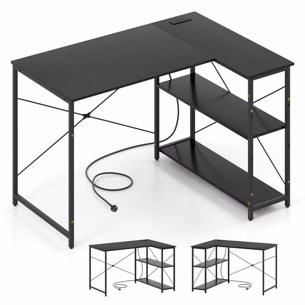 FORGEVIO L-shaped Corner Gaming Desk in Black – 5