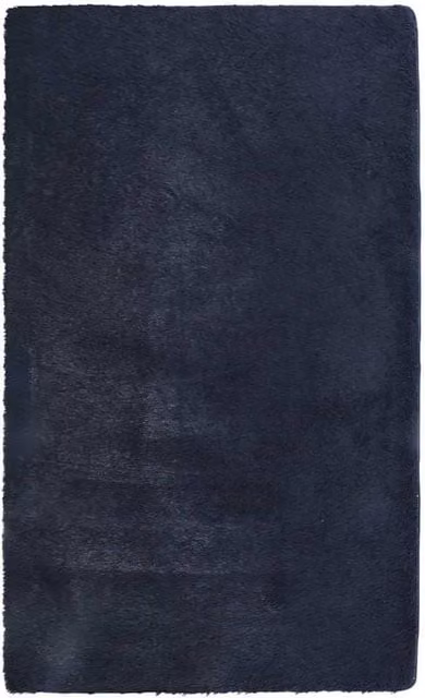 Berkfield Home NAVARRA Navy Blue Shaggy High Pile Polyester Rug, W: 60 cm, L: 100 cm