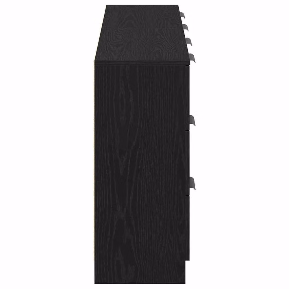 Berkfield Home Set of 2 Black Oak Sideboards, W/D/H: 60 x 30 x 70 cm – 5