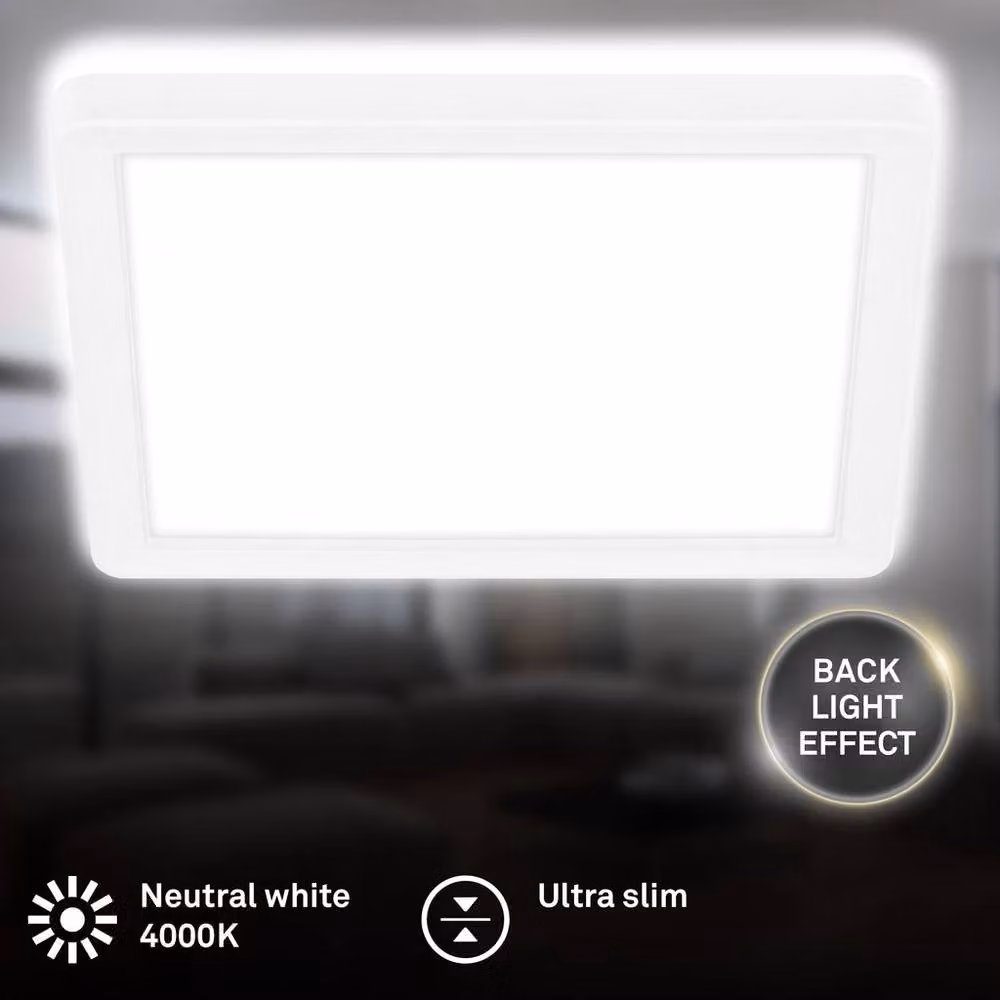 Briloner LED Square Ceiling Light, White, W/D/H: 19 x 19 x 3 cm – 2