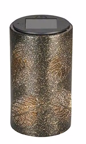 Luxform Solar LED Metal Leaf Table Lantern in Copper and Bronze – 3
