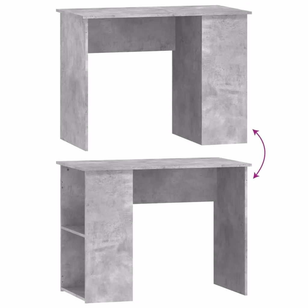 Berkfield Home Computer Desk in Grey, W/D/H: 100 x 55 x 75 cm – 3