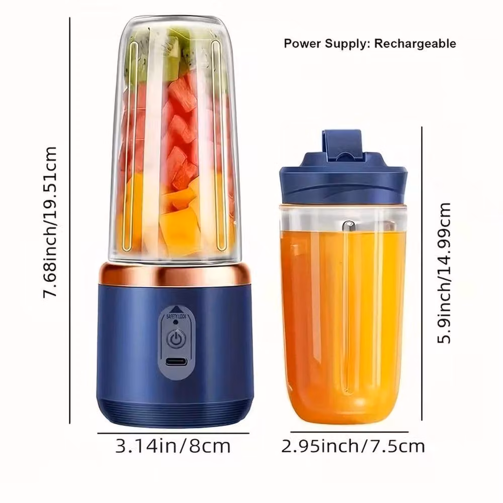 FLAVORA Blue Personal Blender and Smoothie Maker with USB Charging, W/D/H: 19.5 x 15 x 15 cm – 2
