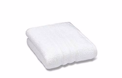 Catherine Lansfield White Cotton Terry Hand Towel W: 50 cm, H: 85 cm