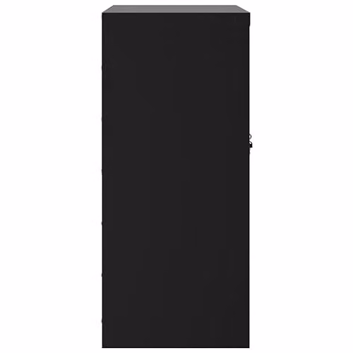 vidaXL Black Metal File Cabinet with Hinged Doors and Lock, W/D/H: 79 x 40 x 90 cm – 5