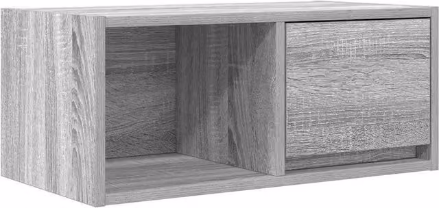 Berkfield Home Modern Grey Sonoma TV Cabinet W: 60 cm, D: 31 cm, H: 25.5 cm