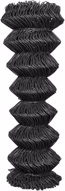 Berkfield Home PVC Coated Steel Chain Link Fence in Dark Grey, 15 x 1.25 m