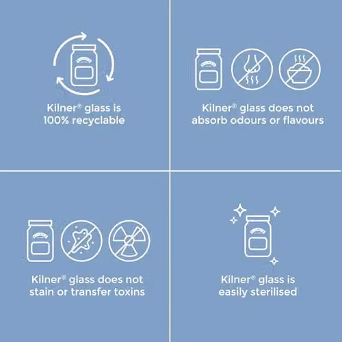 Kilner Transparent Glass Preserve Jar with Screw Top Lid, 0.25 l – 5