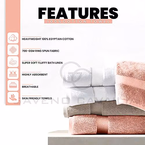 Gaveno Cavailia Miami Pink Cotton Towel, 700 GSM – 2