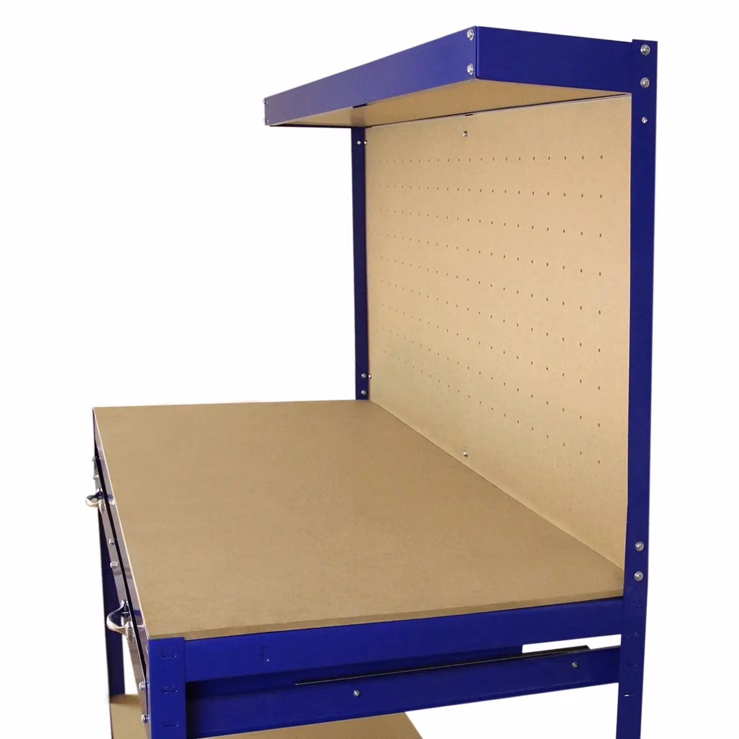 Monstershop Workbench with Pegboard and Drawer in Blue, W/D/H: 155 x 60 x 120 cm – 5