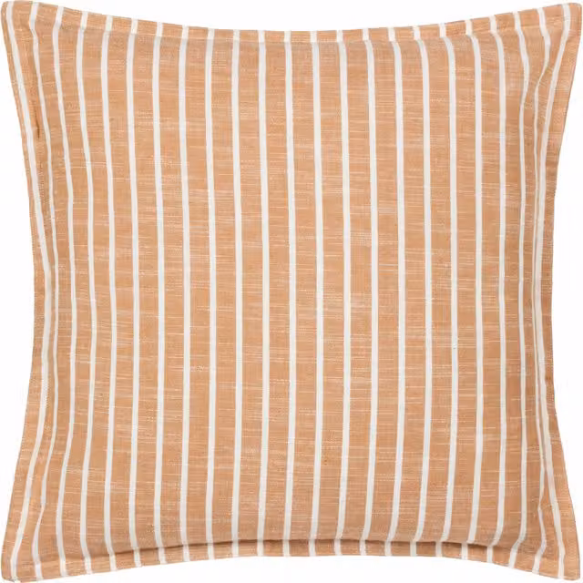 Make it a Home Striped Reversible Square Cushion in Brown and Orange