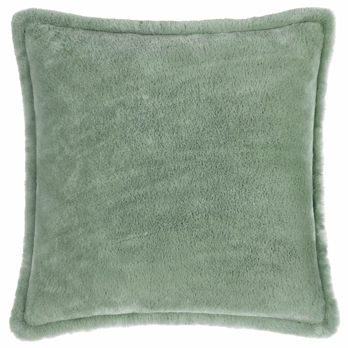 furn Kallu Reversible Faux Fur Decorative Cushion in Green, W/D/H: 45 x 45 x 45 cm – 2