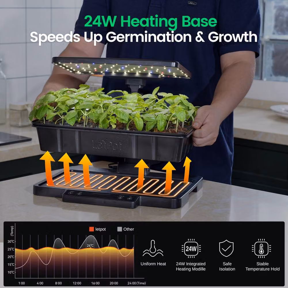 Letpot Smart Seed Starter Kit Indoor Planter in Black – 4