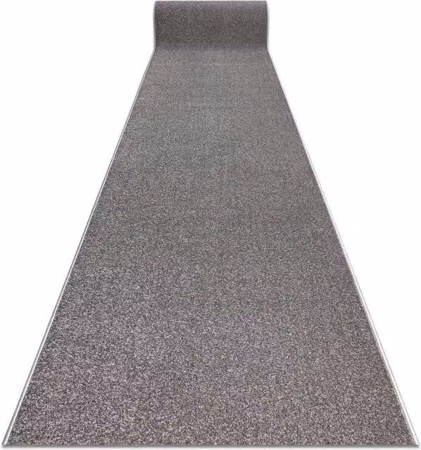 RugsX Karmel Plain Grey Rectangular Runner, W: 120 cm, L: 280 cm – 1