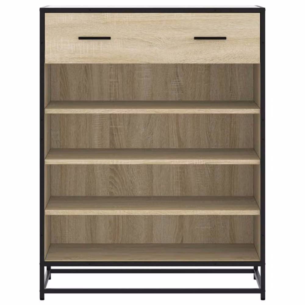 Berkfield Home Sonoma Oak Shoe Cabinet in Light Brown, W/D/H: 75 x 38 x 97.5 cm – 3