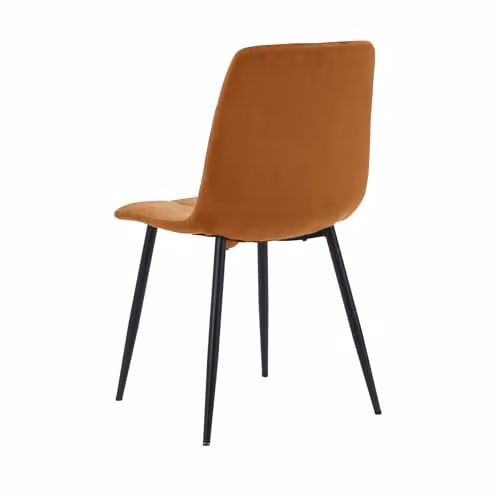 Birlea Axel Round Fluted Dining Set with Walnut Table and 4 Chairs in Tan – 5