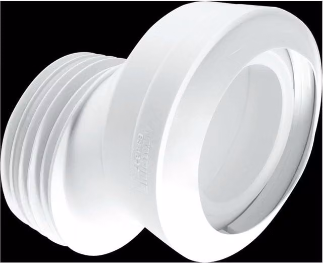 McAlpine MACFIT White Plastic WC Connector with 97-107mm Inlet and 110mm Outlet 40mm Offset – 1