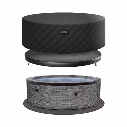 Wave Tahoe 4 Person Eco Foam Hot Tub in Flint Grey with Integrated Heater and WiFi App Control – 1