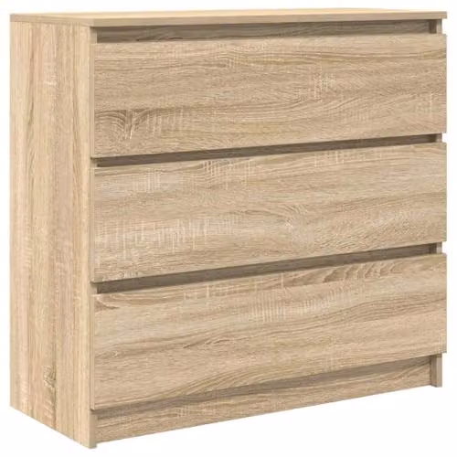 vidaXL Modern Sideboard in Sonoma Oak, W/D/H: 80 x 35 x 76 cm