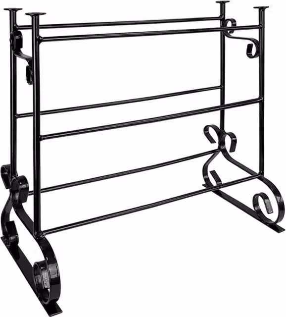 Garden Pride Black Minimalist Metal and Plastic Shoe Rack for 6 Pairs