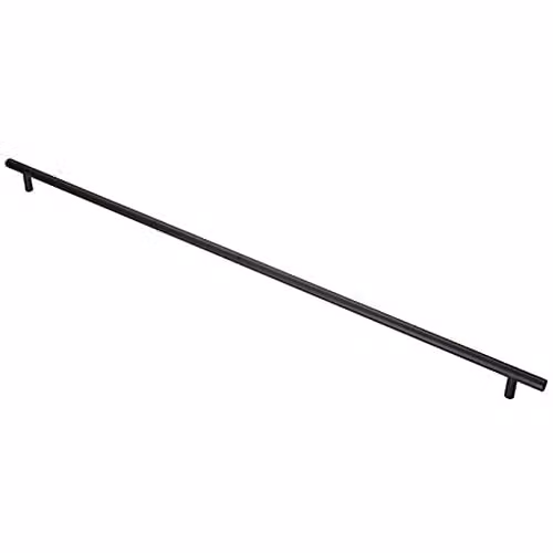 Loops T-Bar Cupboard Pull Handle, Matt Black, W: 668 mm, Depth: 12 mm, Fixing Centres: 608 mm