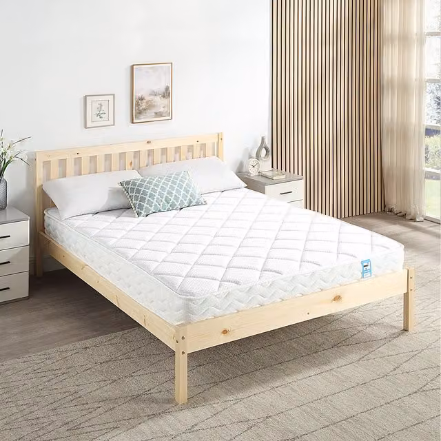 Home Treats Small Double Hybrid Pocket Sprung Memory Foam Mattress with Antibacterial Fabric, White, W/D/H: 120 x 200 cm