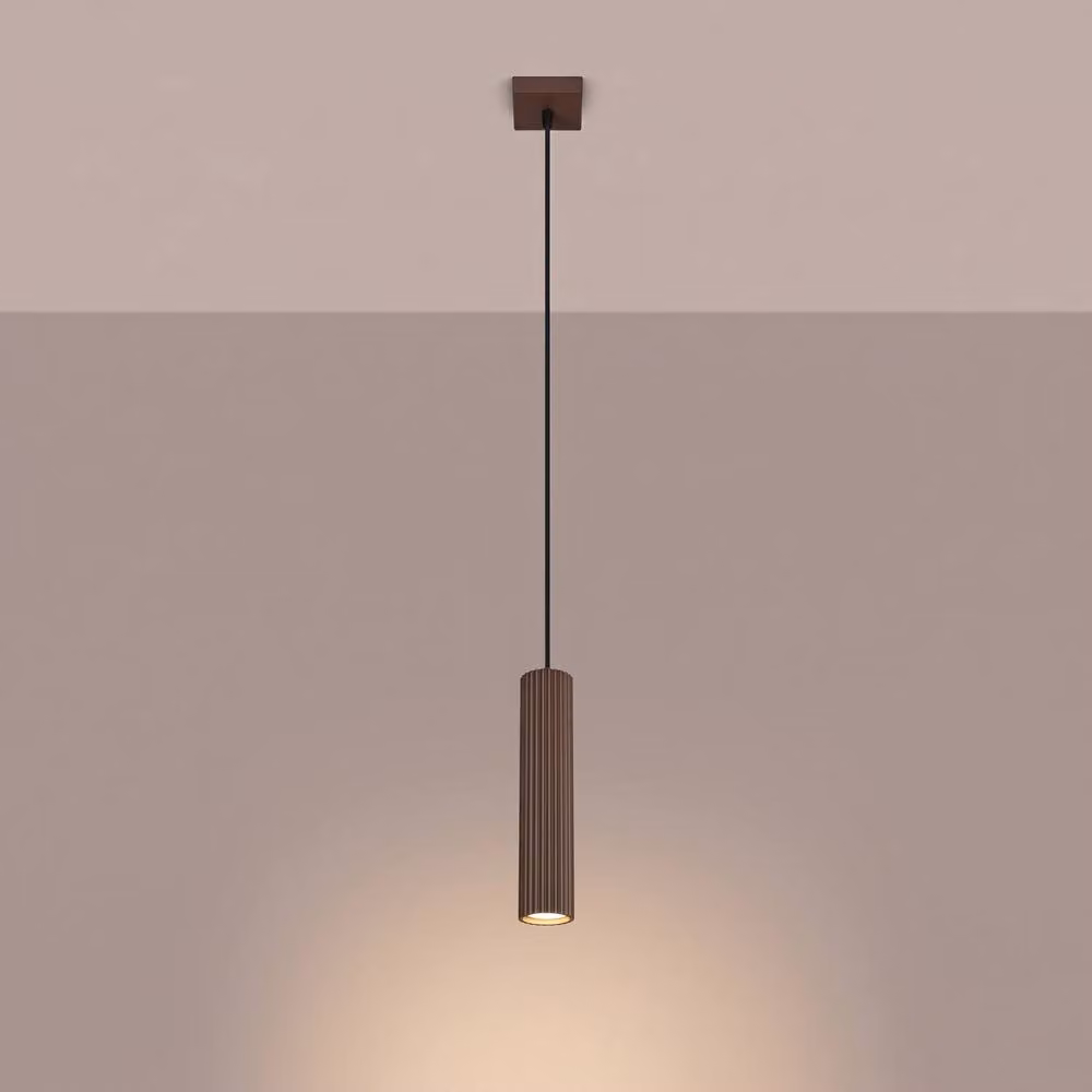Sollux Lighting minimalist Brown metal Pendant bar lamp, W/D/H: 118 x 8 x 8 cm – 3