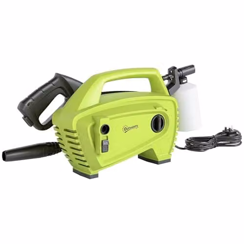Outsunny 1600W High Pressure Washer, 130 Bar Pressure, 390 L/h Flow, Green