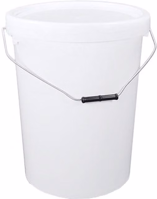 Storm Trading Group White Plastic Bucket with Lid and Handle, 20 Litre