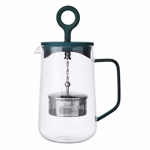 La Cafetiere Gyro Glass Spinning Infuser Teapot, Green, 1.25 l – 1