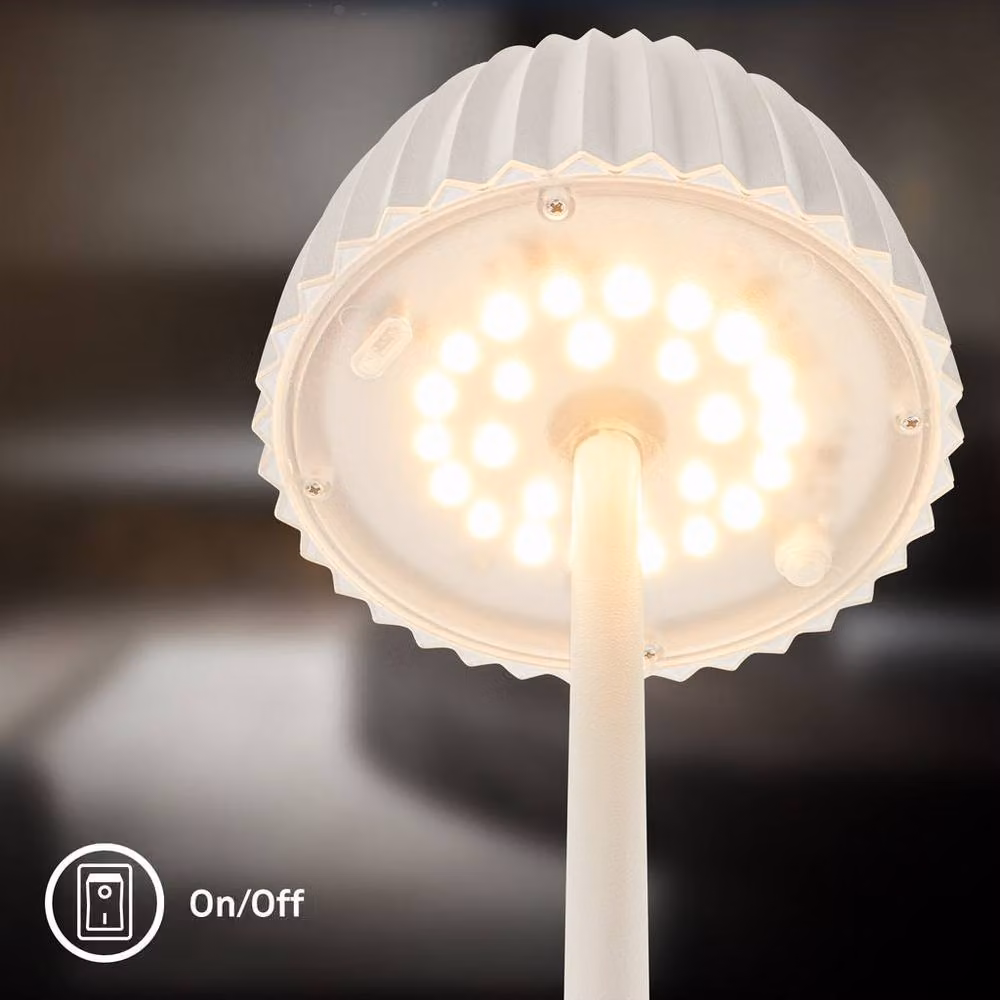 Briloner LED Floor Lamp in White, Dimmable Warm White Reading Light with USB-C, Height: 124 cm – 5