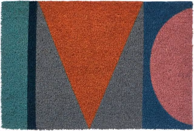 Orsina Mediterranean Multicoloured Round Coir Doormat, Diameter: 100 cm – 1