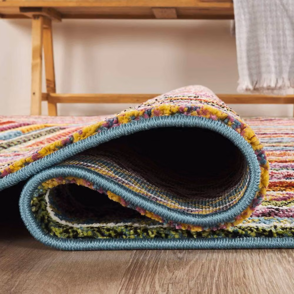 Desire Rugs Rainbow Modern Braided Mosaic Living Room Rug, Multicolour, W: 120 cm, D: 170 cm – 2