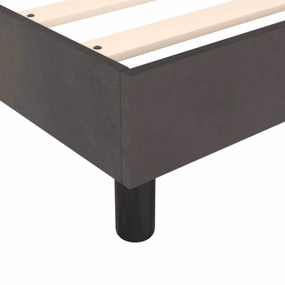 Berkfield Home Upholstered Box Spring Bed Frame in Grey Velvet – 3