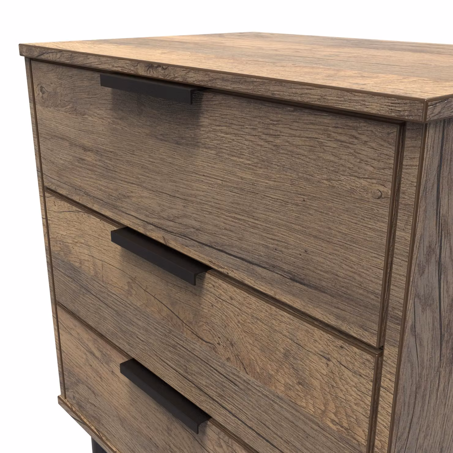 Ready Assembled 2 U Fuji 3 Drawer Chest in Dark Brown – 3