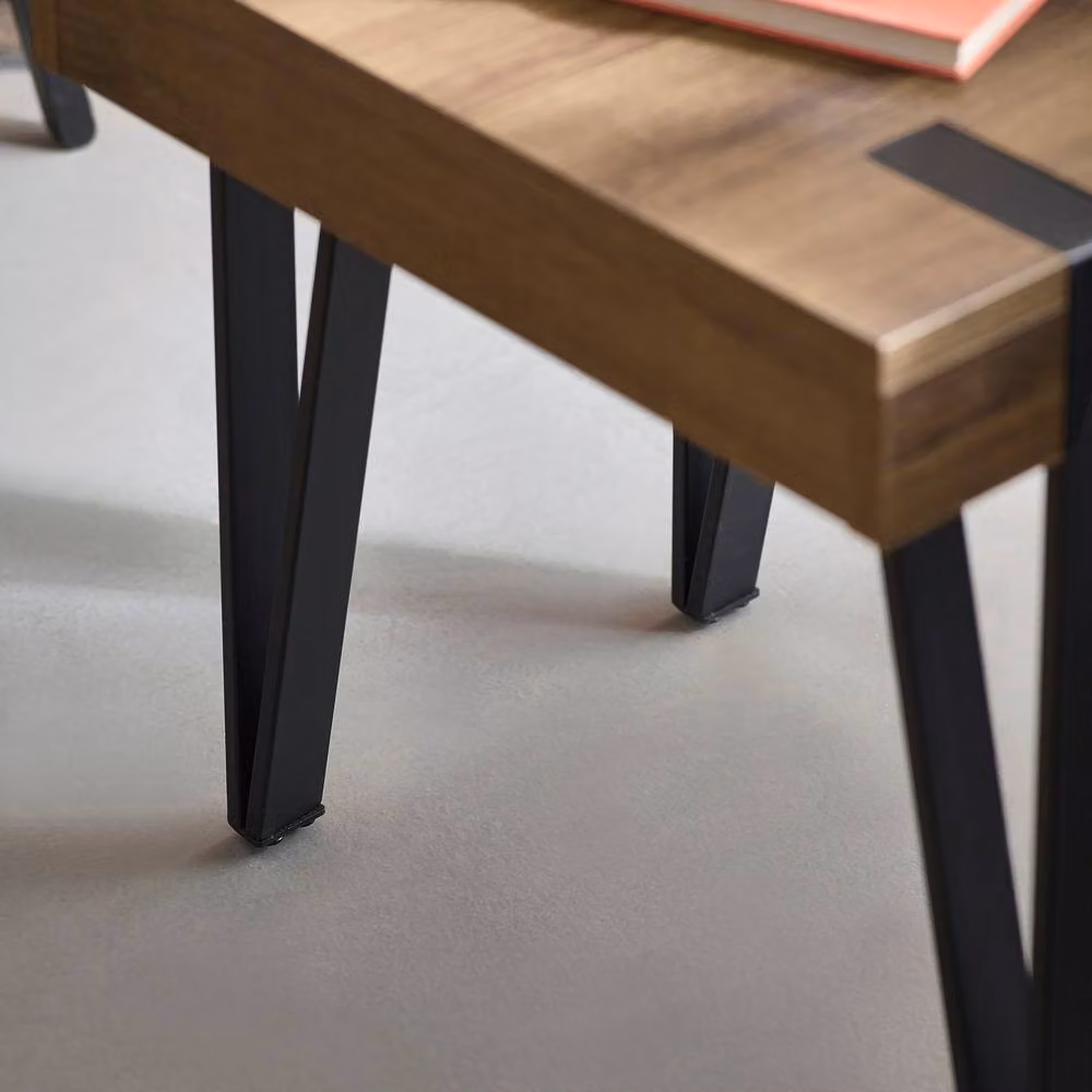 Cheshire Tallis Industrial Square Side Table in Brown and Black, W/D/H: 50 x 50 x 50 cm – 5