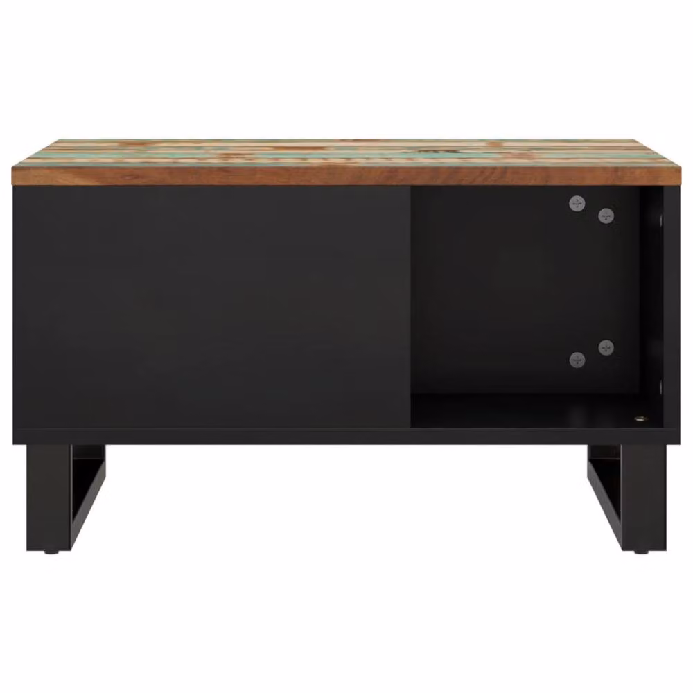 Berkfield Home Reclaimed Solid Wood Coffee Table, Multicolour, W: 60 cm, D: 50 cm, H: 35 cm – 3