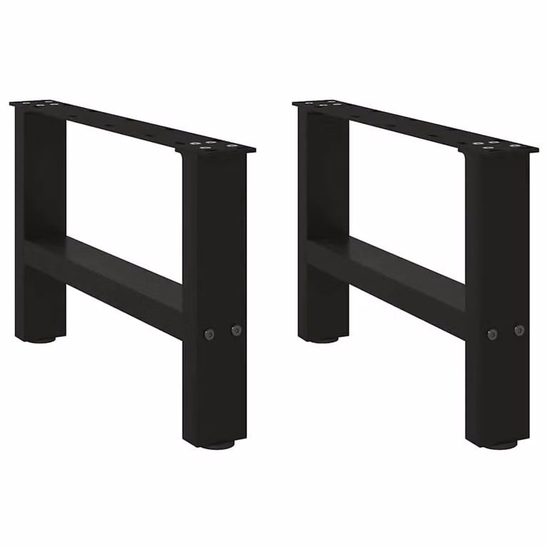 Berkfield Home Modern Black Matt Steel Coffee Table Legs, 2 pcs, H: 50 cm, W: 30.5 cm