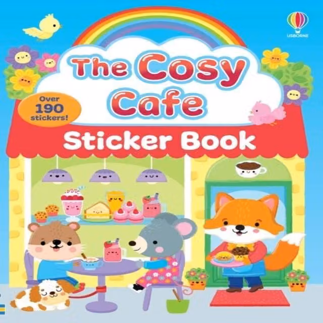 Lesley Sims Cosy Cafe Sticker Book by Usborne Publishing Ltd, Multicolour Paperback
