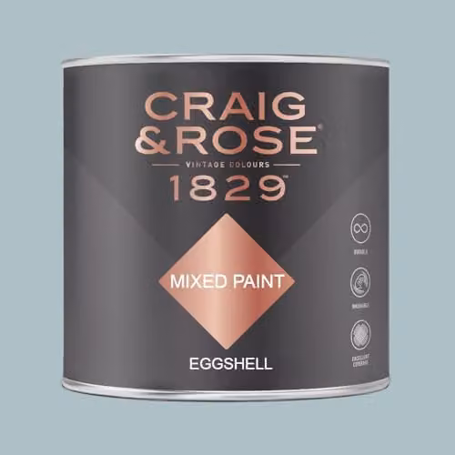 Craig & Rose 1829 Paint Stop Eggshell Paint in Swedish Blue, 750 ml