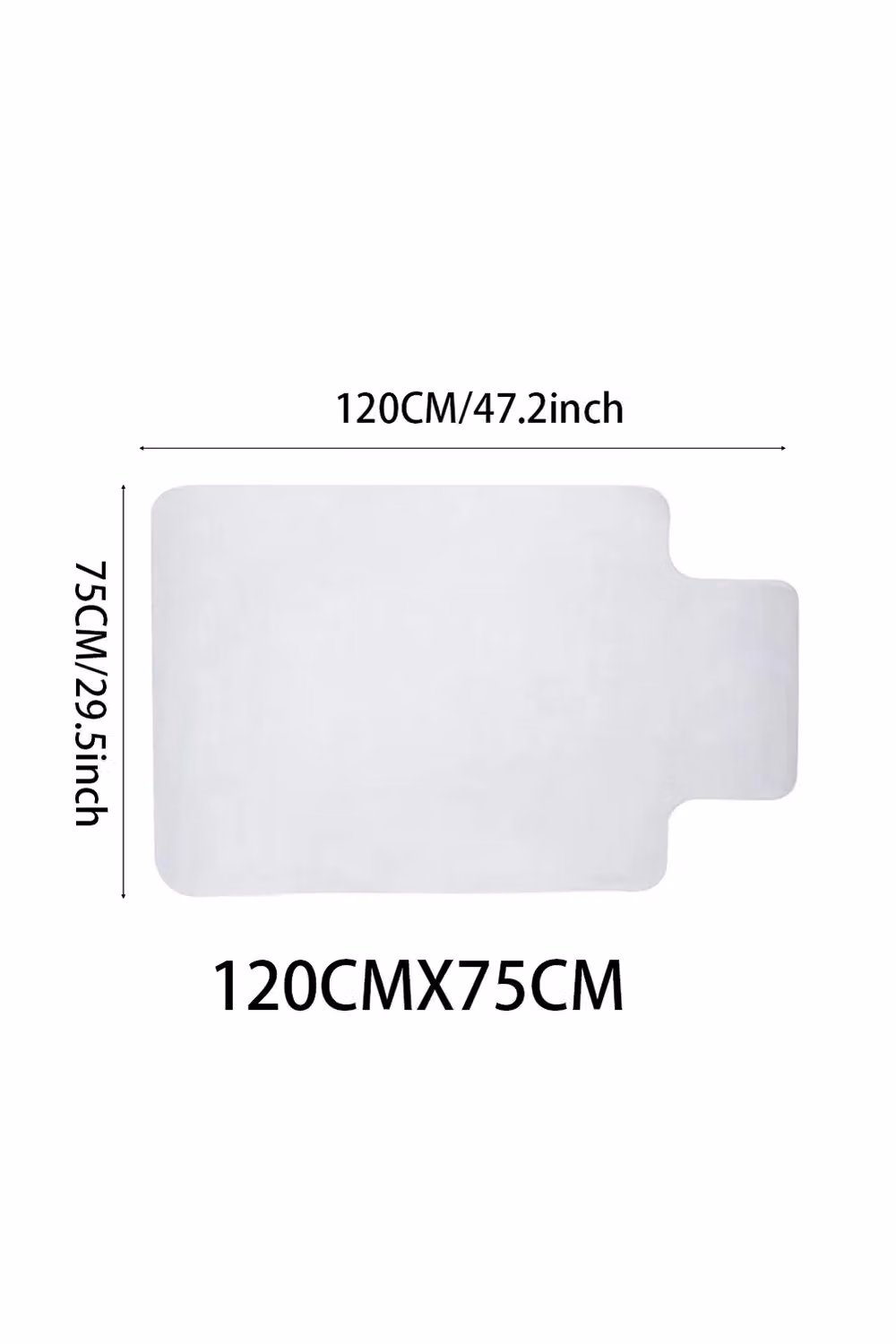 Living and Home Transparent PVC Office Chair Mat Floor Protector, W: 120 cm, D: 75 cm – 3