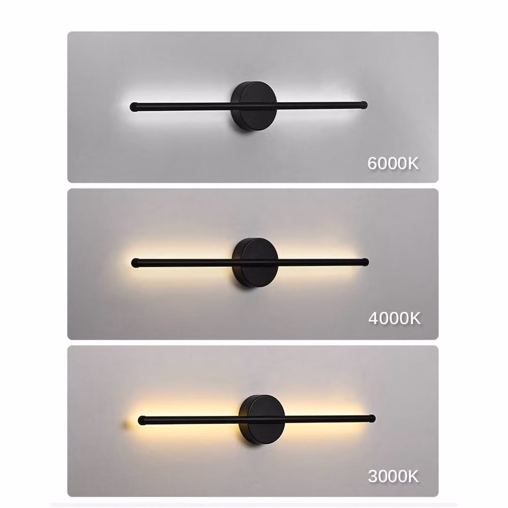 Hinsinc Modern Black LED Exterior Wall Light Sconce with Up and Down Lighting, IP65 Waterproof, Dimmable, 60 cm – 5