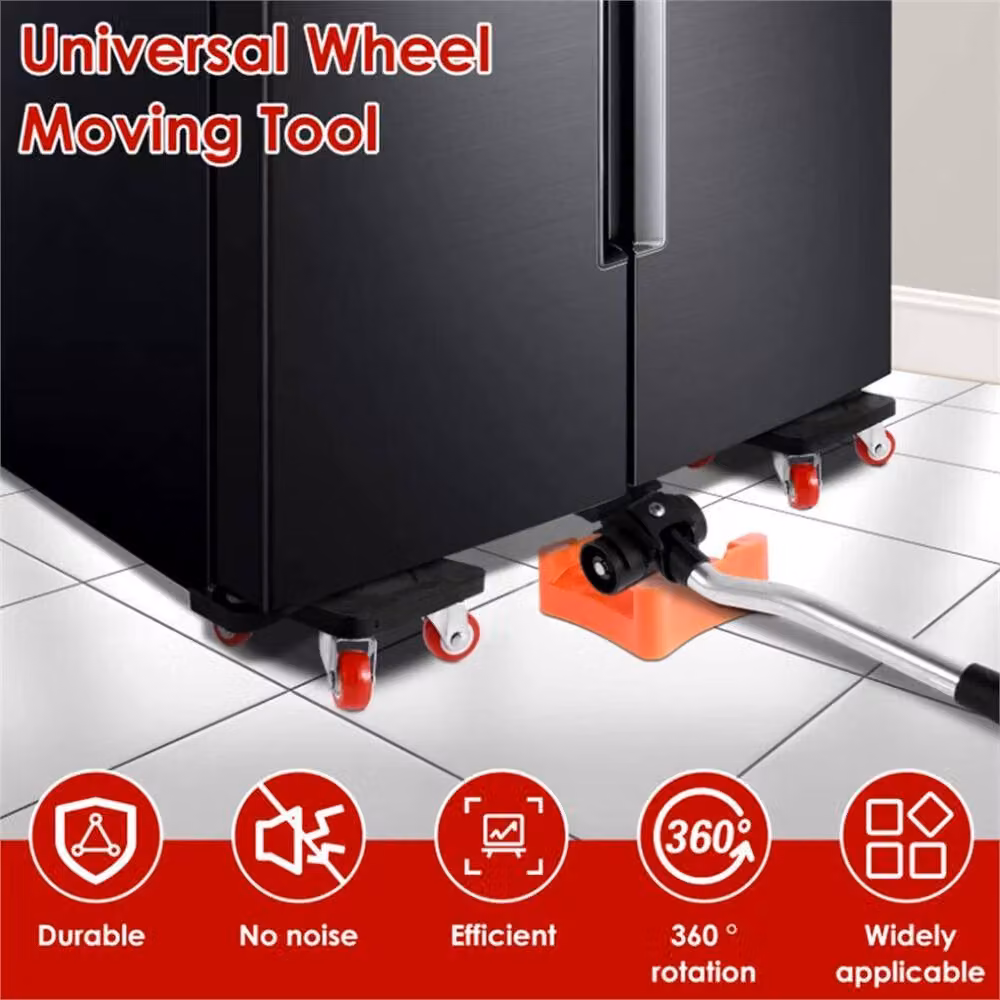 Nordara 4-Piece Heavy Duty Furniture Mover Tool Set with 880lb Lifter in Black – 4