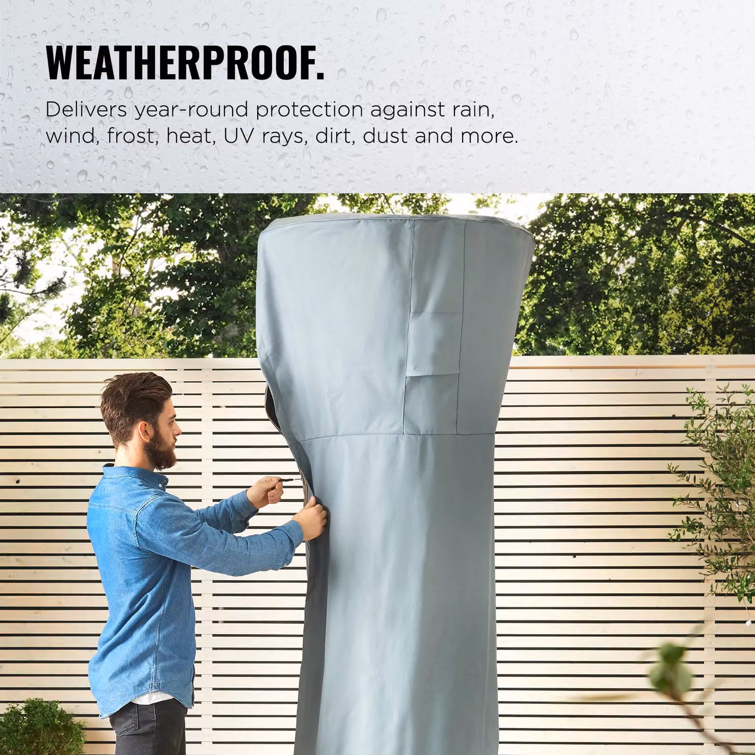 VonHaus Heavy Duty Weatherproof Patio Heater Cover in Grey – 2