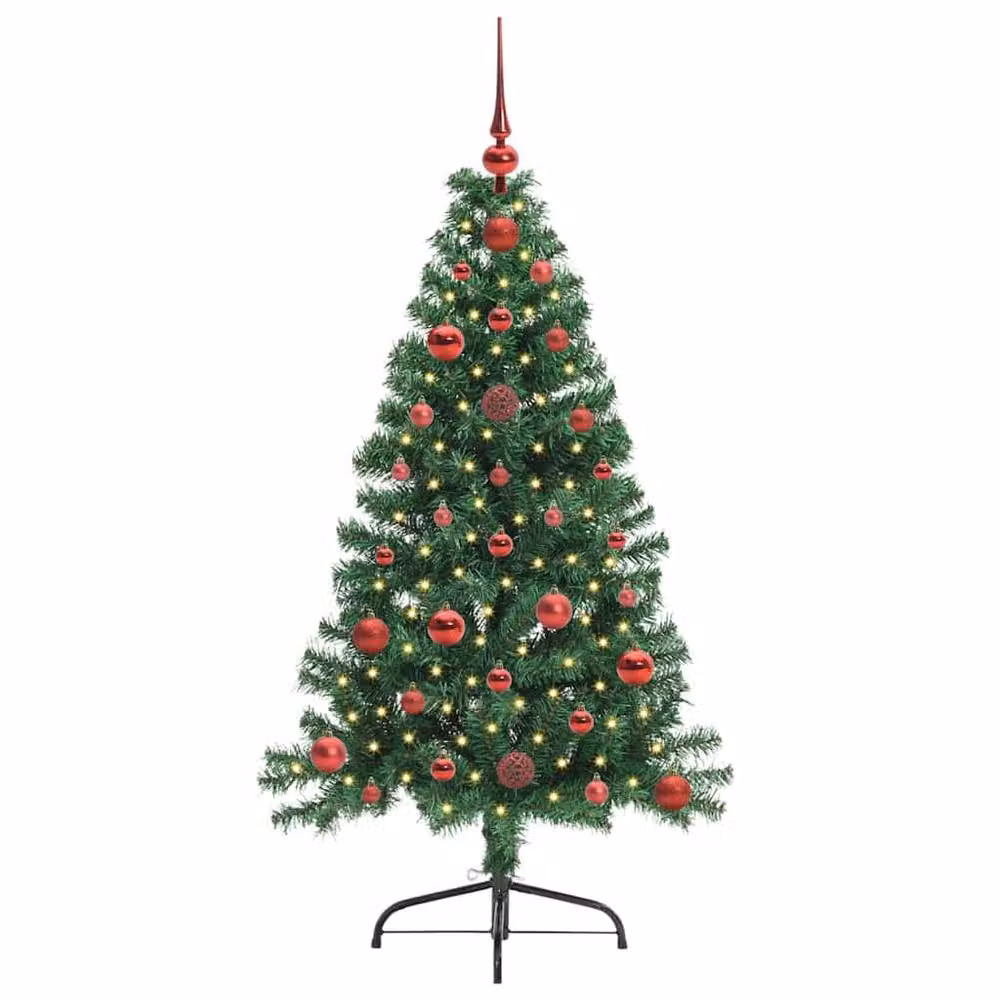 Berkfield Home Pre-lit Artificial Christmas Tree, Green, Height: 120 cm – 3