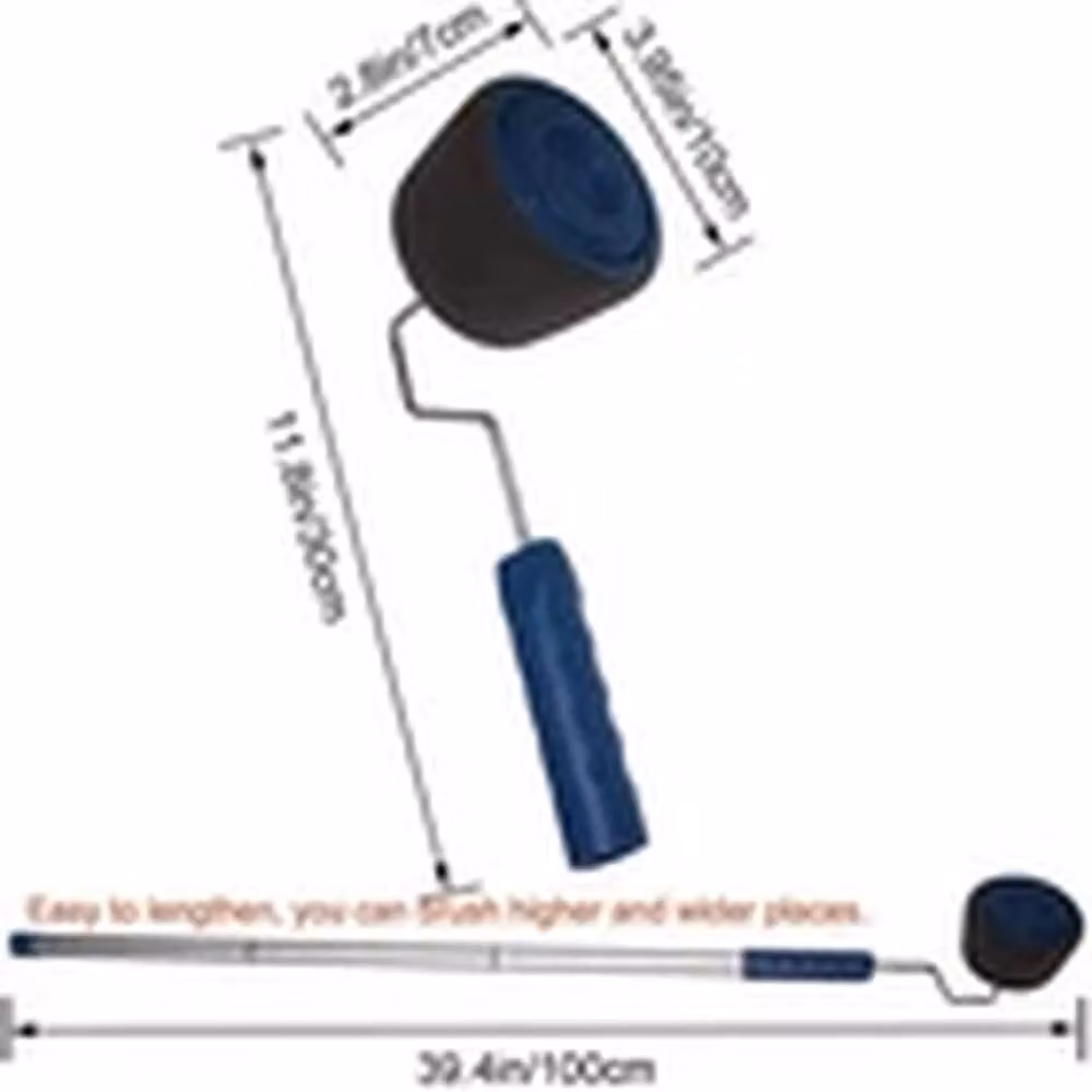 EONLION 8-Piece Blue Paint Roller and Brush Set with Stainless Steel Telescopic Pole – 2
