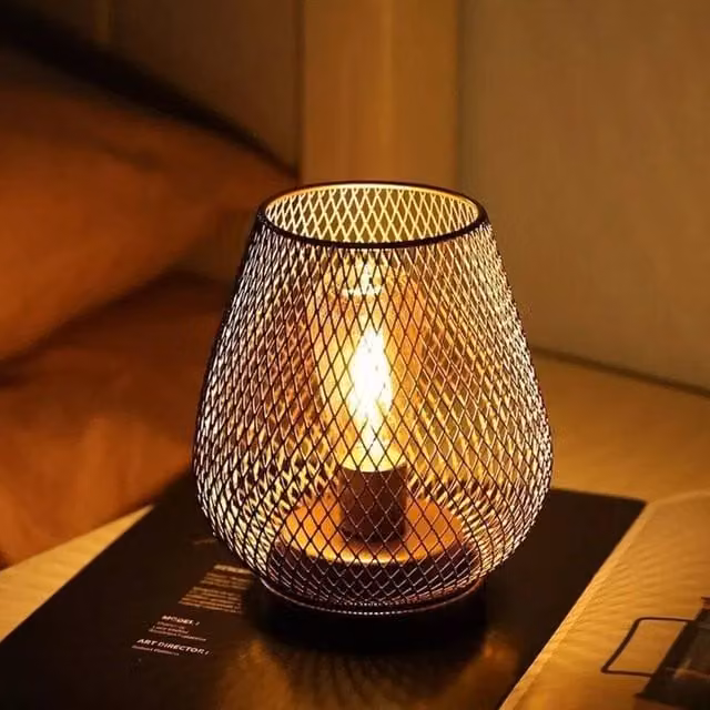EONLION Set of 2 Cordless Metal Table Lamps in Black with Warm White Filament Light – 1