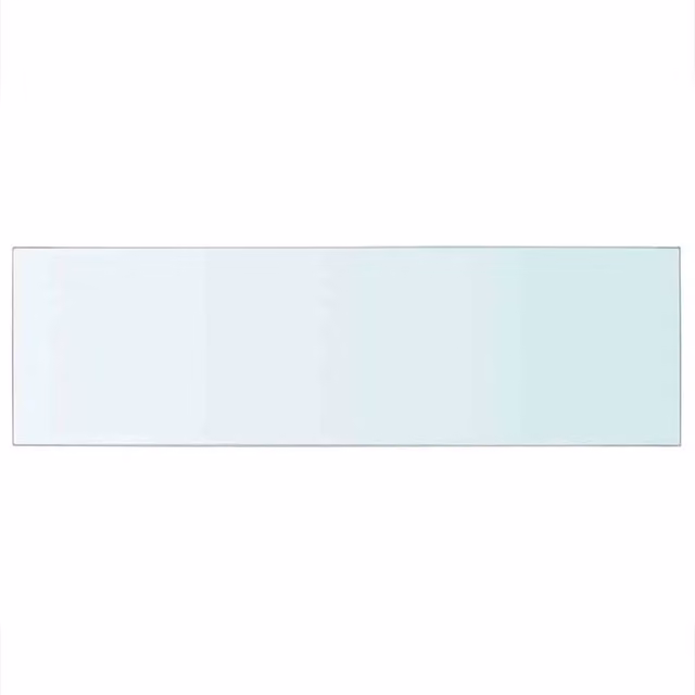 Berkfield Home Wall Mounted Glass Shelf Panel, Transparent, W: 80 cm, D: 25 cm, H: 1.5 cm