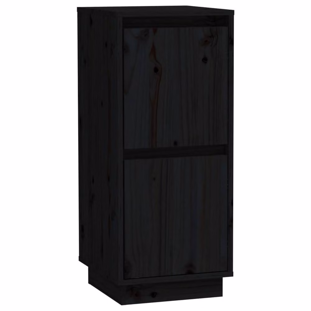 Berkfield Home Set of 2 Black Solid Wood Pine Sideboards, W/D/H: 31.5 x 34 x 75 cm – 3