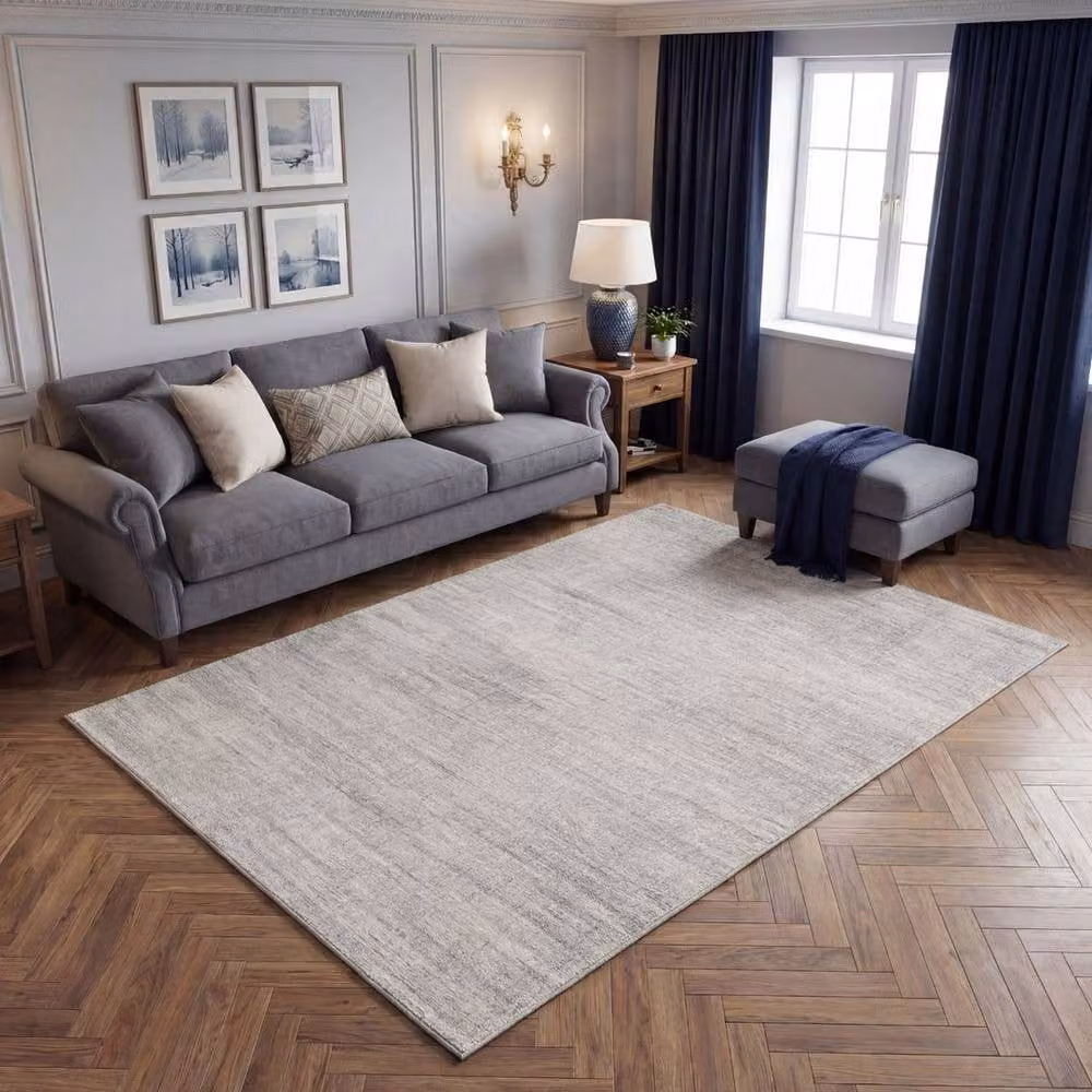 THE RUGS Montana Abstract Design Living Room Area Rug in Cream, Grey and Beige, W/D/H: 340 x 240 cm – 2